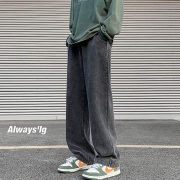 Spring Distressed Men Sweatpants Washed Loose Fashion Large Size Male Trousers Streetwear Y2K Hip Hop Man Casual Pants aidase-shop